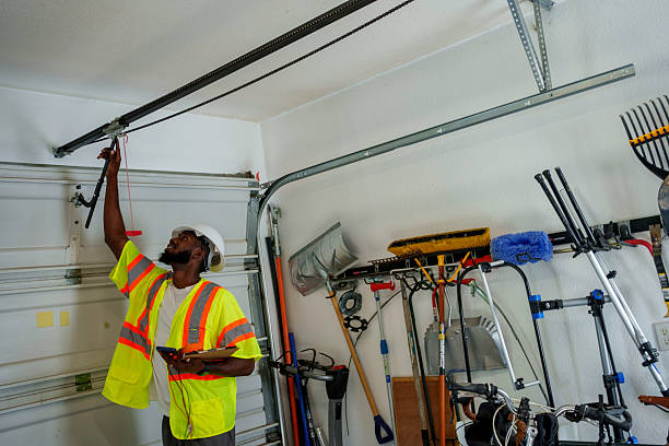 Professional Garage Door Panel Replacement technician working in Old Jamestown, MO